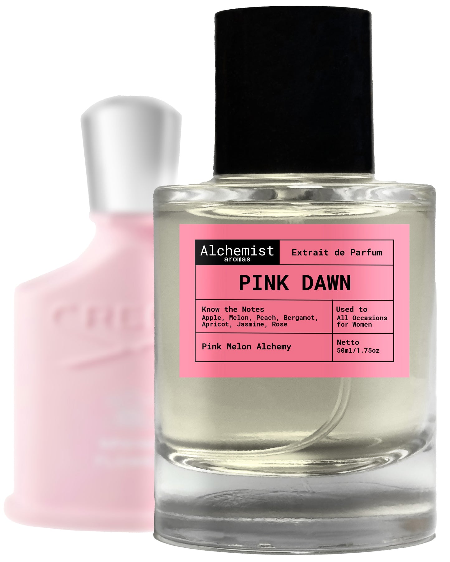 Pink Dawn Extrait de Parfum by Alchemist Aromas with notes of apple, melon, and jasmine