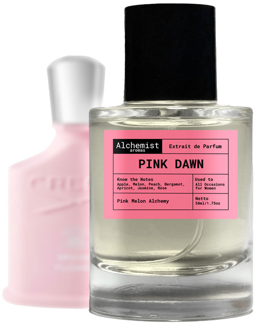 Pink Dawn Extrait de Parfum by Alchemist Aromas with notes of apple, melon, and jasmine