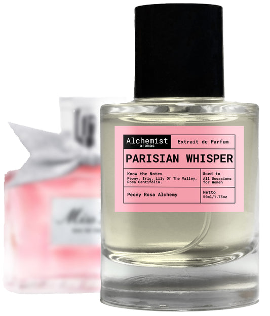 Alchemist Parfums Parisian Whisper Extrait de Parfum bottle showcasing elegant floral notes